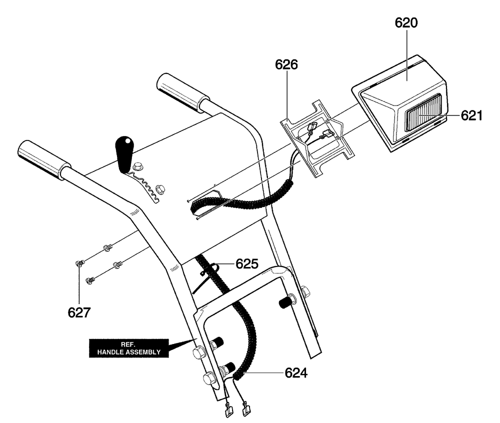 Headlight Diagram and Parts List for 631128X31B 2001 Briggs and Stratton Snow Blower